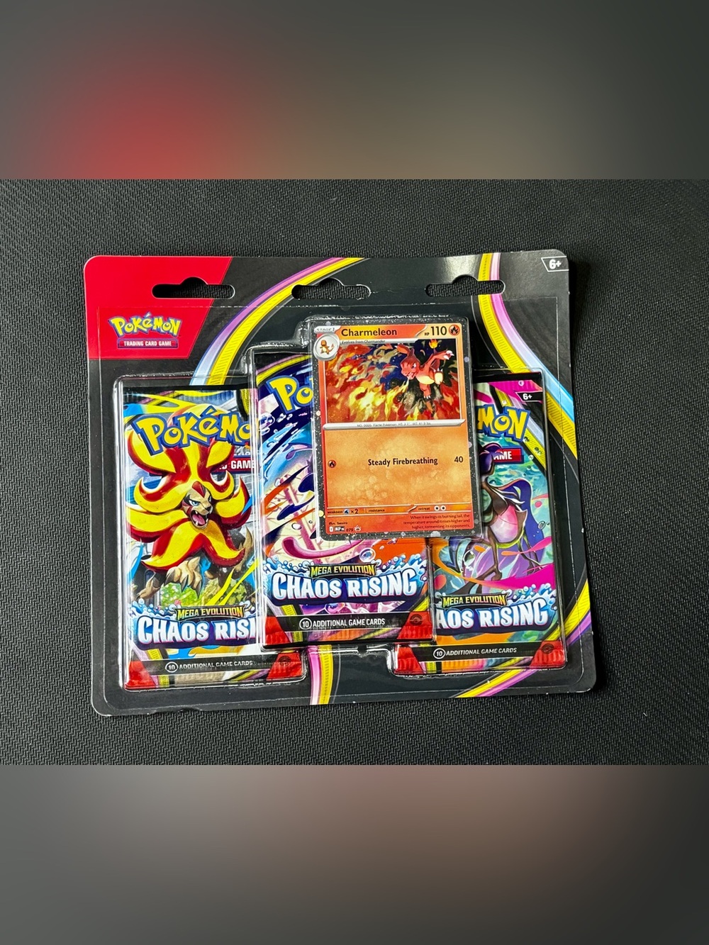 Pokemon Chaos Rising 3 Pack Blister with Charmeleon Cosmos Holo Promo